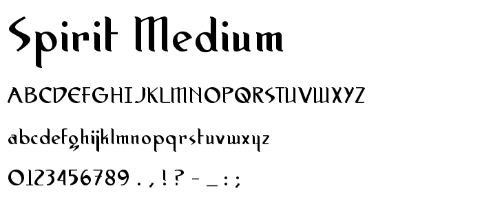 Spirit Medium font